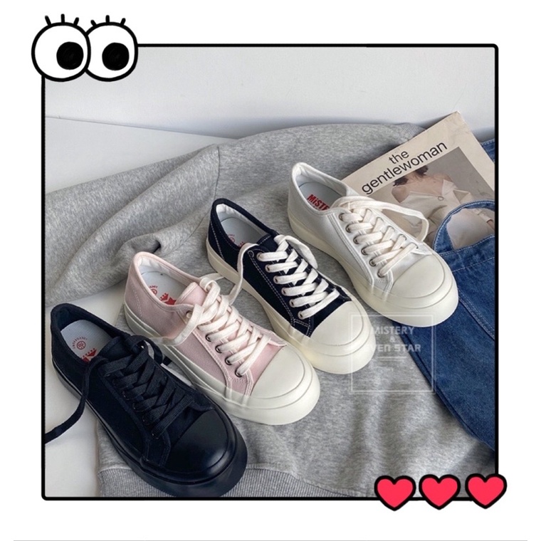 Giày nữ Ulzzang đế bánh mì mũi tròn