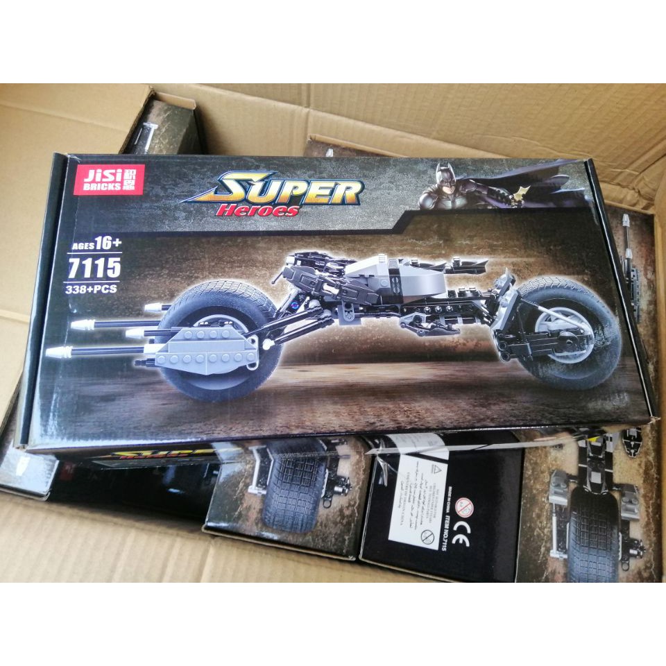 (có sẵn) bộ đồ chơi lắp ráp Decool 7115 Lắp Ráp Mô Hình Batman Motorcycle