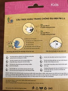 Khẩu trang chống bụi mịn trẻ em PM2.5