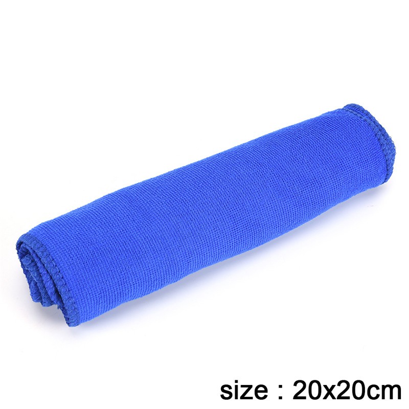 Set 5 Khăn Lau Xe Hơi Hình Vuông Bằng Sợi Microfiber Mềm Mại