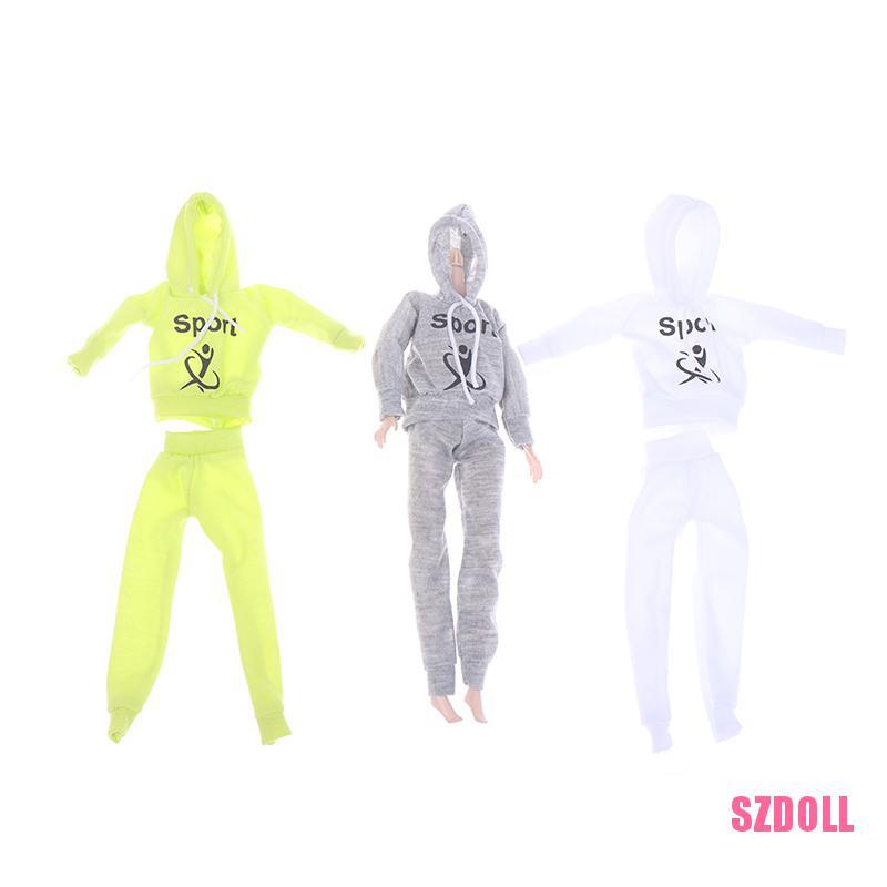 Set 3 Bộ Đồ Thể Thao Thời Trang Cho Búp Bê 1/6 30cm