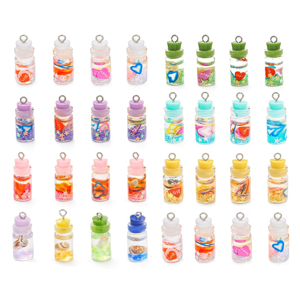 Set 6 lọ thủy tinh mini 20x10mm dùng làm trang sức