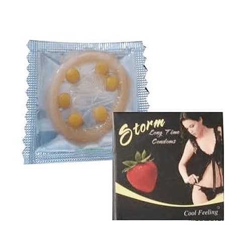 Bao cao su bi Storm Long Time [CHÍNH HÃNG100%], Hộp 1 bao, Bao cao su gai bi, 7 bi lớn đầu bao và gai nhỏ, đỉnh của đỉnh