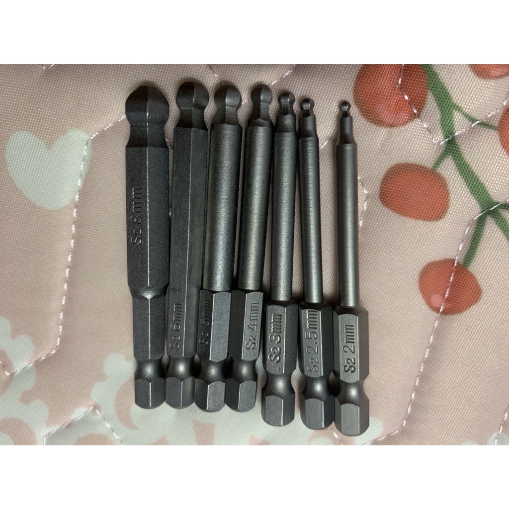 Bộ 7 mũi lục giác bi dài 65mm từ H2 đến H8 có nam châm
