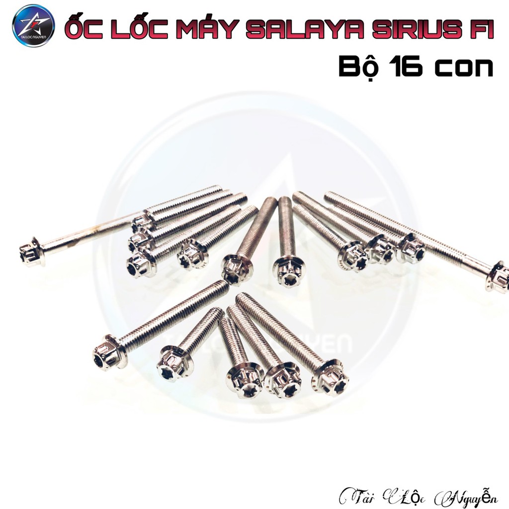 BỘ ỐC LỐC MÁY INOX SALAYA DÀNH CHO XE MÁY CÁC DÒNG