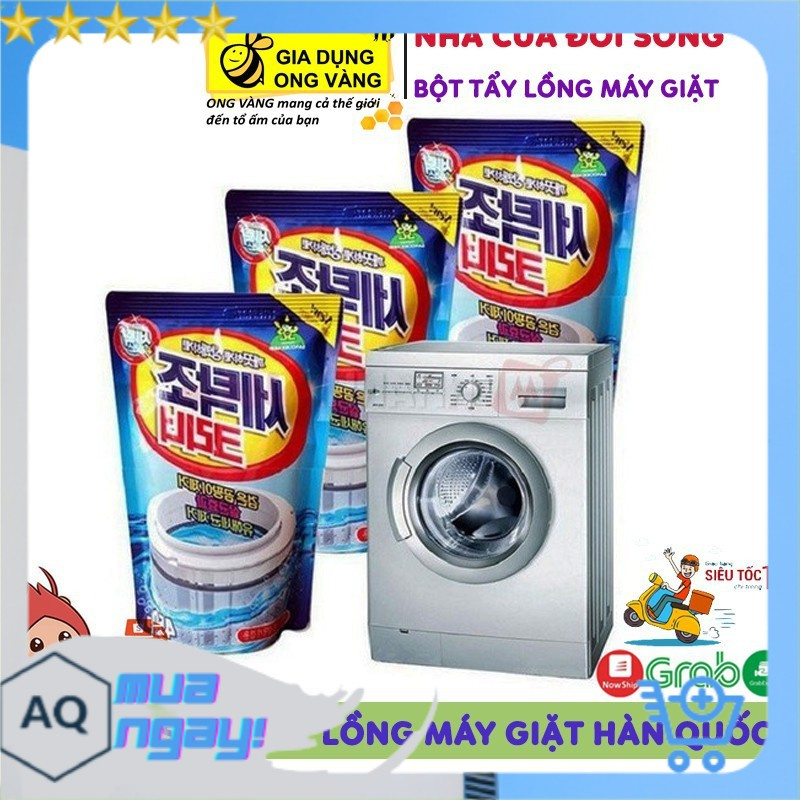 [MUA LẺ GIÁ SỈ] Vệ Sinh Máy Giặt, Bột Tẩy Lồng Máy Giặt Hàn Quốc Gói 450G - Siêu Tiện Dụng Dành Cho Máy Giặt
