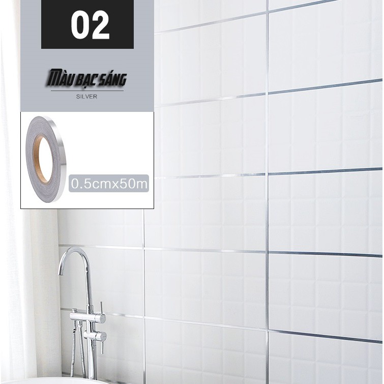 Decal dán vạch chỉ gạch tường E0036 0,5cm x 50m - Profellional Master