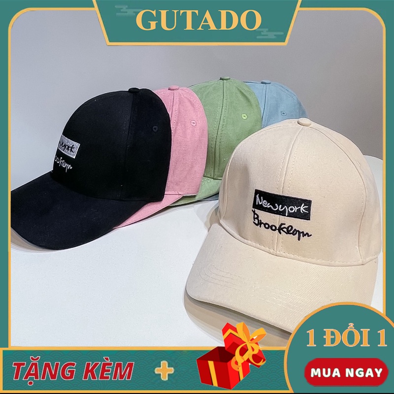 Mũ lưỡi trai Nón kết thêu chữ NEW YORK phong cách Ulzzang form unisex nam nữ