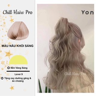 Màu Nhuộm Tóc Nâu Khói- Nâu Khói Sáng thuốc nhuộm tóc tại nhà không tẩy - Shop Hair