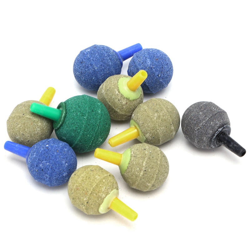 Set 10 Viên Đá Sục Khí Dạng Tròn Cho Bể Cá Nano
