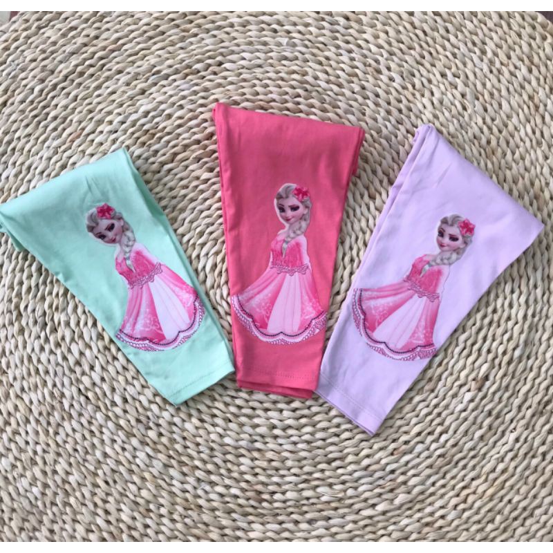 Quần legging chất cotton elsa cho bé gái