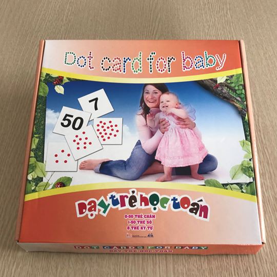 Bộ Dạy trẻ học toán - DOT card for baby Học liệu Glenn Doman cao cấp