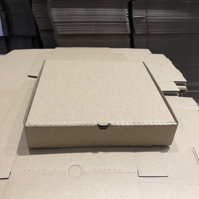 Hộp carton đựng bánh pizza 18x18x4cm bộ 10 hộp