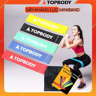 Dây Kháng Lực Tập Gym, Dây Miniband Tập Mông Đùi Chính Hãng TOPBODY, Tặng Kèm Túi Và Hướng Dẫn Sử Dụng