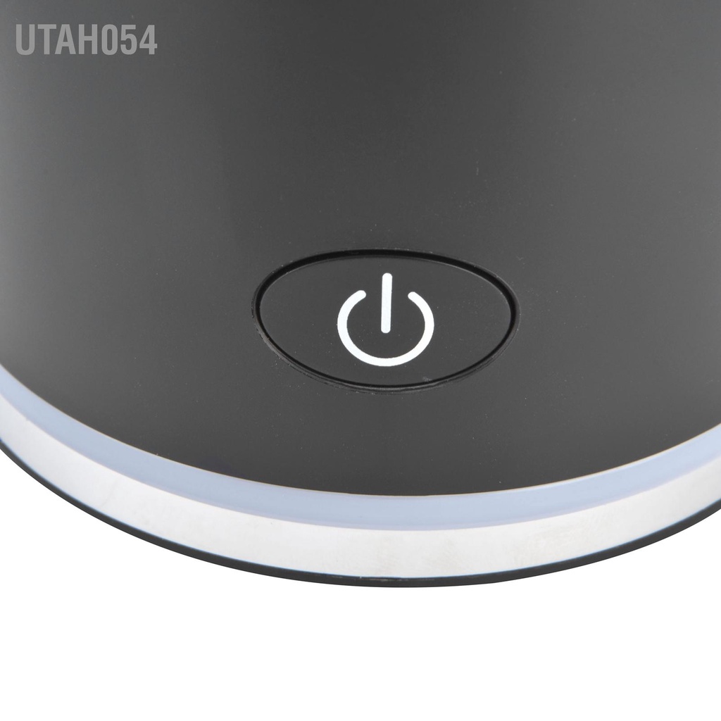 Utah054 Máy làm lạnh sữa bằng thủy tinh có thể nóng tạo bọt và điện tự động tháo rời cho cà phê Latte EU 220V Đen