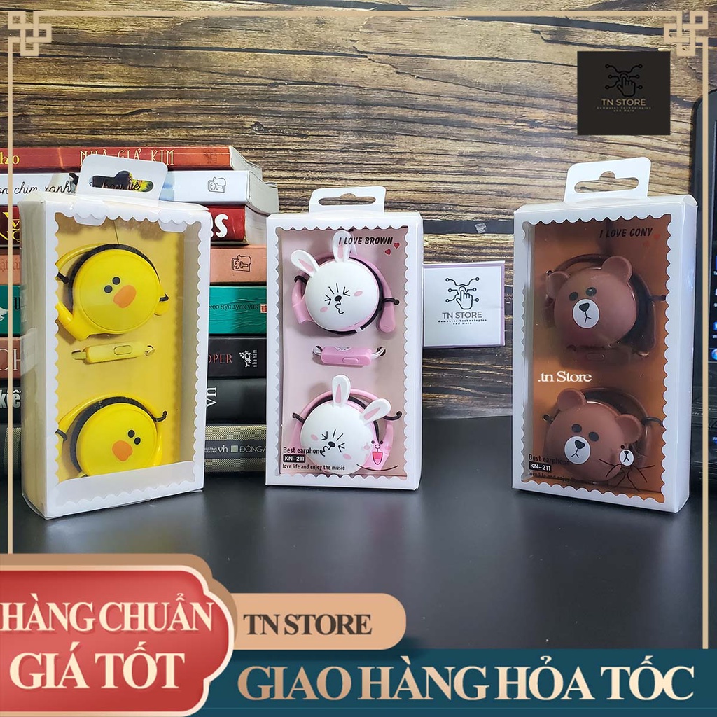 Tai nghe hình thú đáng yêu - gồm nhiều 3 mẫu Vịt, Thỏ, Gấu