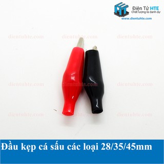 Bộ 5 Cặp Đầu kẹp cá sấu Đen + Đỏ