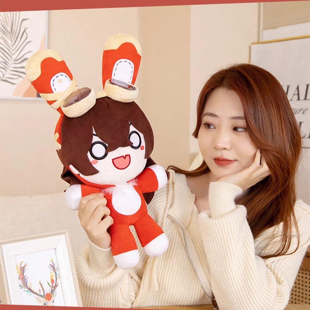 Thú Nhồi Bông Hình Thỏ Màu Hổ Phách Mềm Mại Dễ Thương