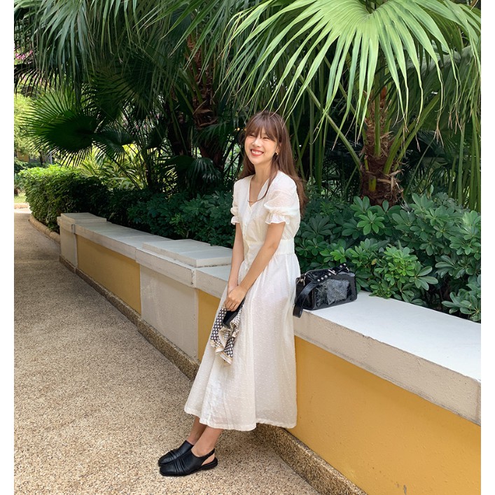 Đầm Chấm Bi Thời Trang Cao Cấp Dành Cho Phụ Nữ Trung Niên 33296