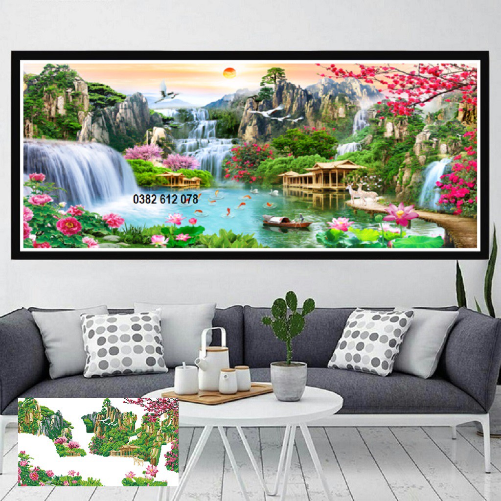 Tranh thêu chữ thập Phong Cảnh LV3387