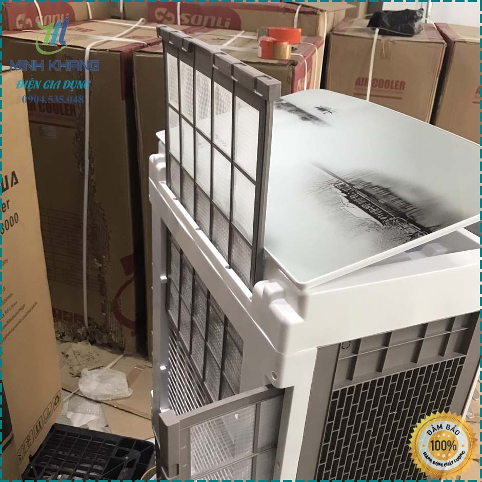 Quạt điều hòa quạt hơi nước YAMAWA LBW 13000 290W 85Lít Model 2020 Mặt kính Bảo hành 24 tháng