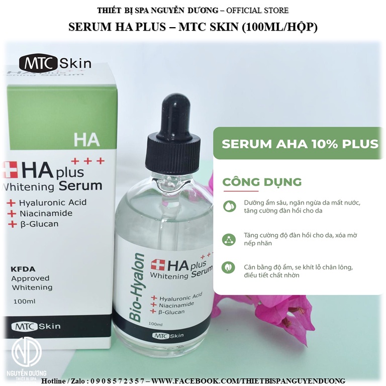 Serum MTC-Skin Hydro B5 - Serum HA - Serum Vita C - Cam kết chính hãng