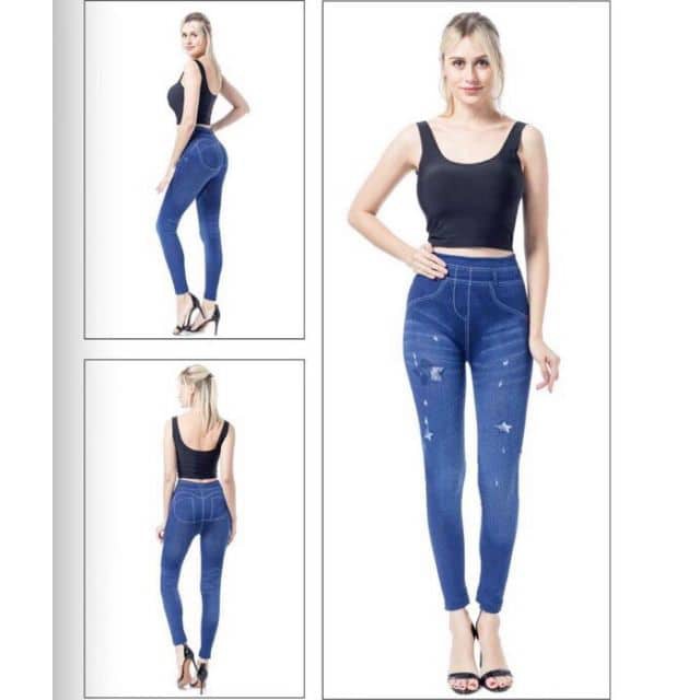 Quần legging giả quần jeans lót nỉ | BigBuy360 - bigbuy360.vn