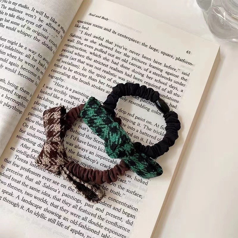 Dây Buộc Tóc Cao Su Bọc Da Đính Hạt Ngọc Trai Phong Cách ins Dành Cho Bạn Nữ