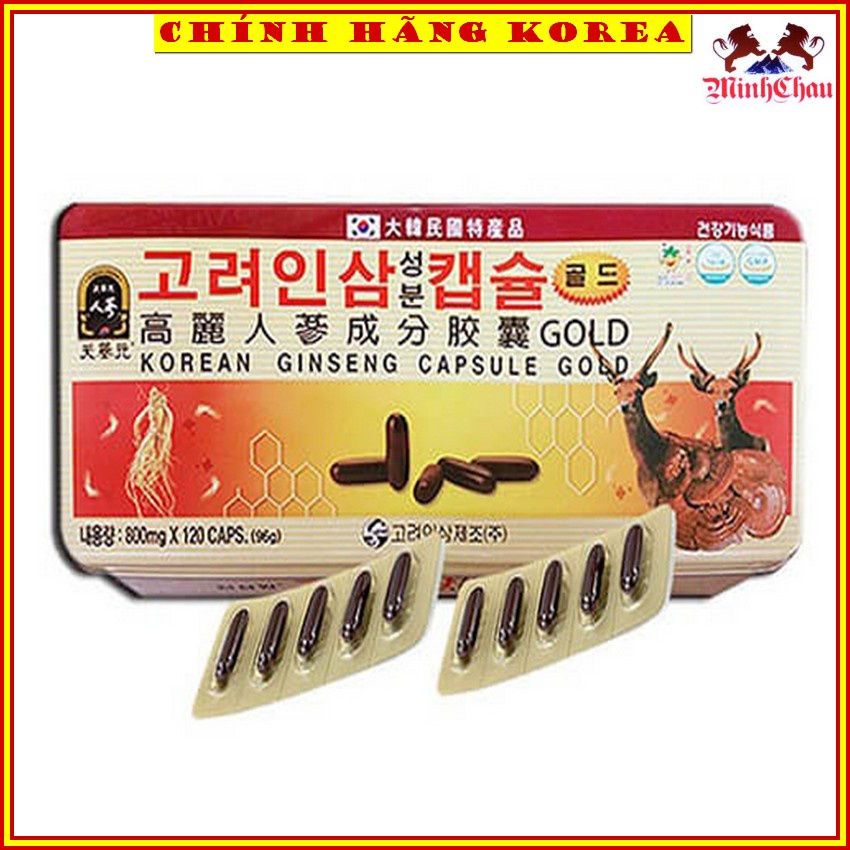 Viên Đạm Hồng Sâm Tổng Hợp Hàn Quốc, Hộp Vàng 120 viên