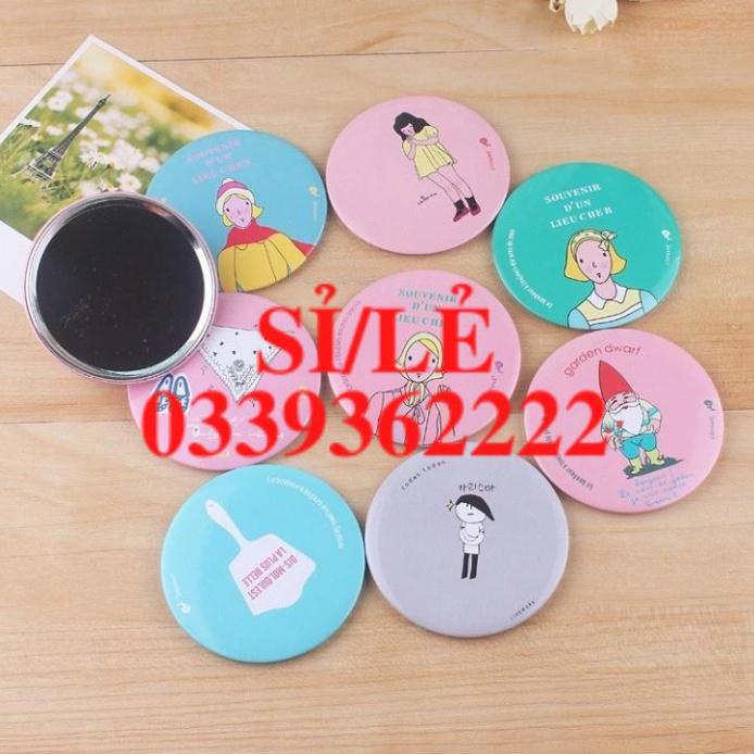 [ COCOLOVE ] Set 10 gương mini bỏ túi nhiều hình dễ thương  HAIANHSHOP