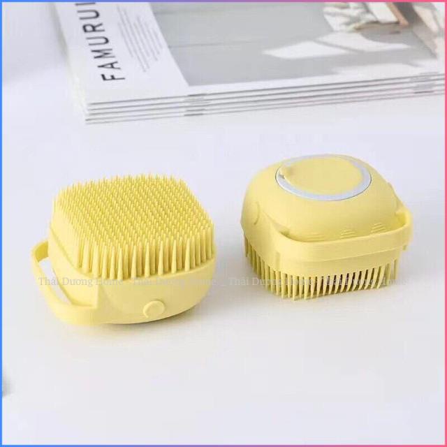 Cọ Tắm Silicon Vuông Có Ngăn Chứa Dầu Tắm Tiện Lợi | BigBuy360 - bigbuy360.vn