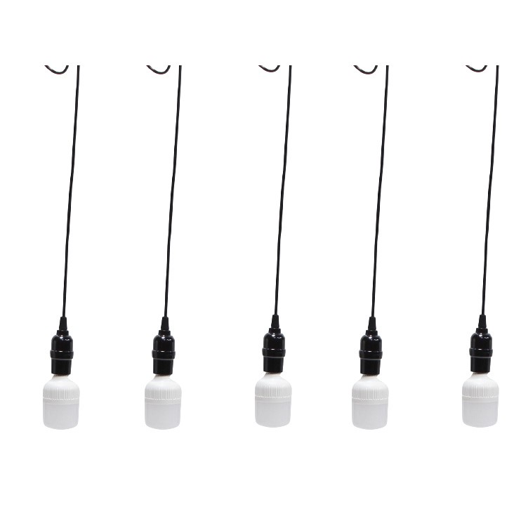 Bộ 5 đèn thả cổ điển Vintage bóng đèn led búp trụ 13w