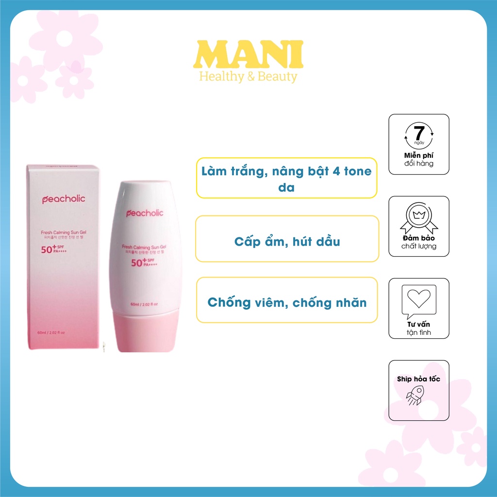 Kem chống nắng nâng tông Peacholic 60ml