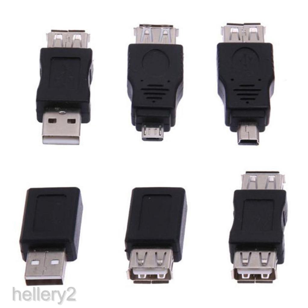 12Pcs/Set OTG USB 2.0 A Male To Female Micro-B   Changer Data Converter