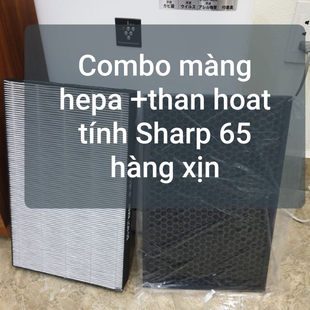 [Mã ELHA22 giảm 6% đơn 300K] Combo Than + hepa Màng lọc khí máy Sharp 65