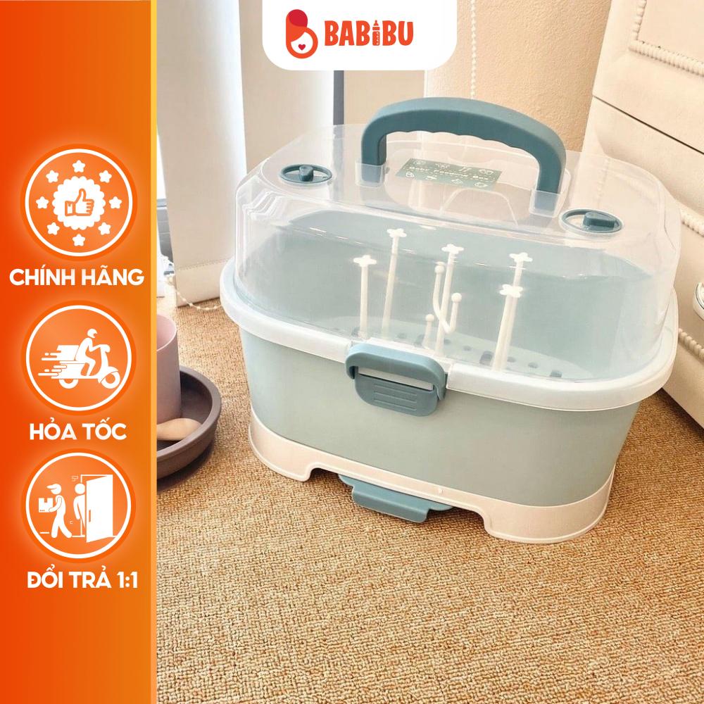 Khay Úp Bình Sữa Jupin Cao Cấp, Có Nắp Đậy Cho Bé BaBibu