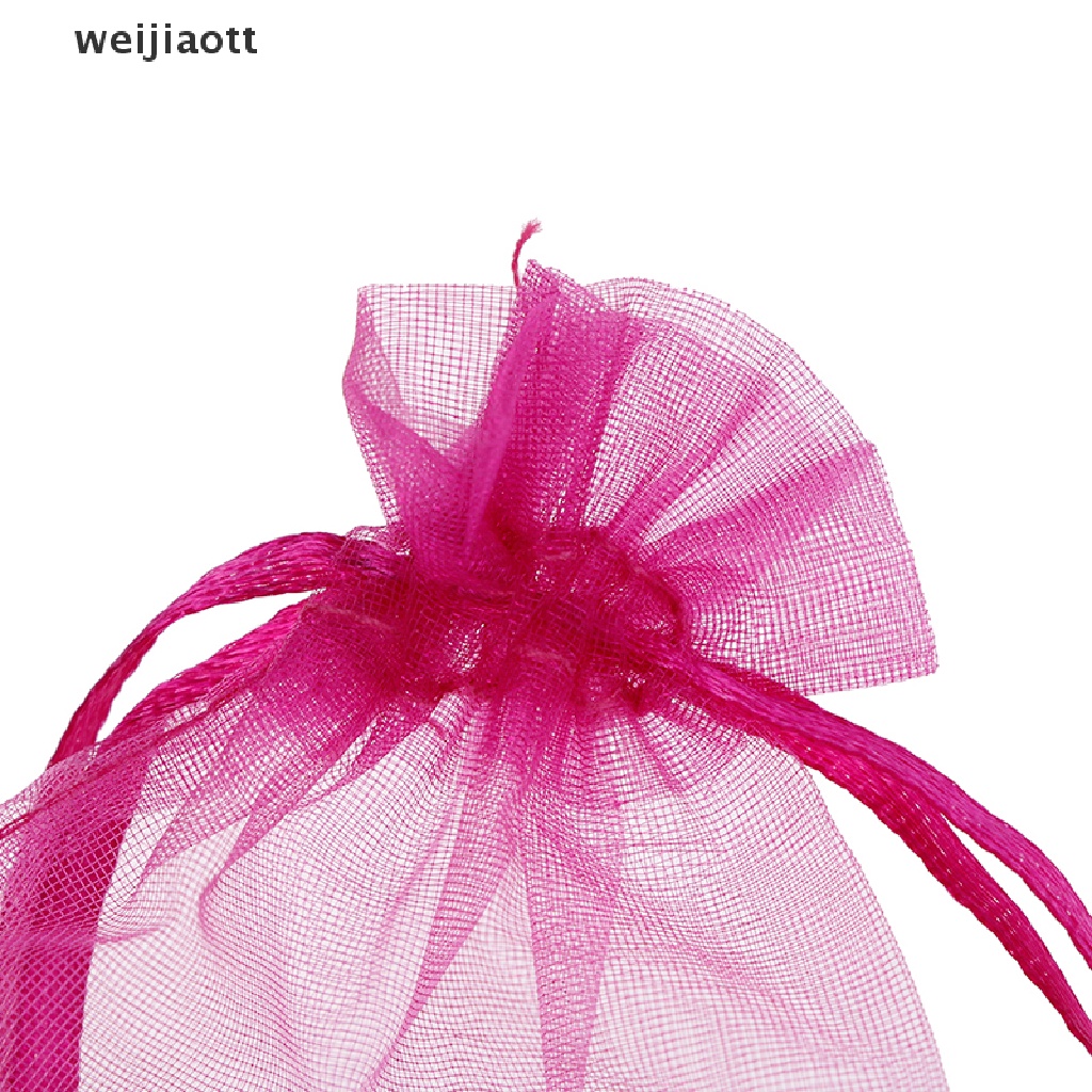 weijiaott 100Pcs Organza gift bags jewelry candy bag wedding favors bags mesh gift pouches WT