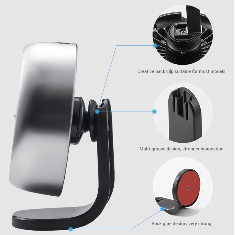 Quạt USB mini Có Đèn Nhiều Màu Thông Dụng Cho Xe Hơi