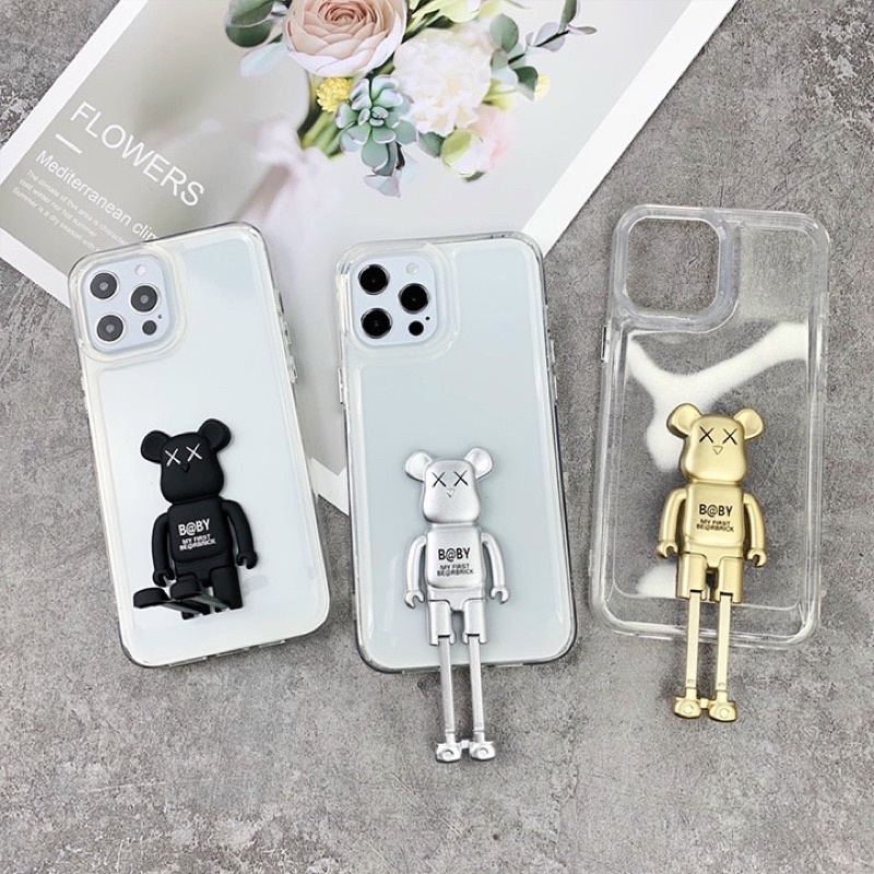 Giá đỡ điện thoại gấu KAWS dán ốp lưng có thể gấp gọn cute, tiện dụng - Pandacase