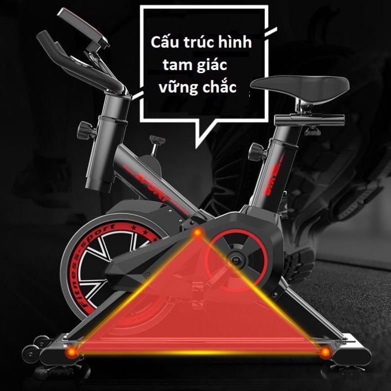 Xe Đạp Tập Thể Dục Tại Chỗ, Xe Đạp Thể Thao GYM Bike Sport Q7 Bàn Đạp Chống Trượt - Bảo Hành 12 Tháng