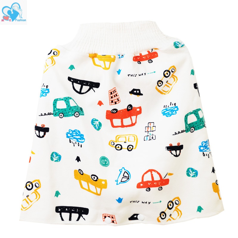 Quần Tã Dạng Váy Lưng Cao Bằng Cotton Chống Nước Chống Rò Rỉ Có Thể Tái Sử Dụng Cho Mẹ Và Bé