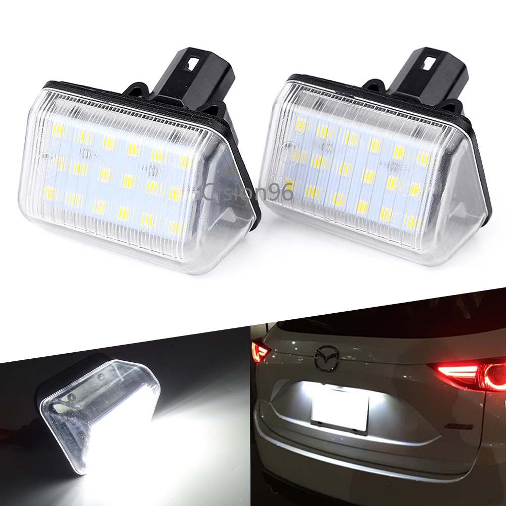 2 Chiếc Trắng Lỗi Đèn LED Biển Số Đèn Cho Xe Mazda CX-7 CX7 2007 2008 2009 2010 2012 CX-5 CX5 2013 2