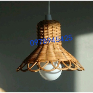 Chụp đèn tre đèn mây tre đan mini