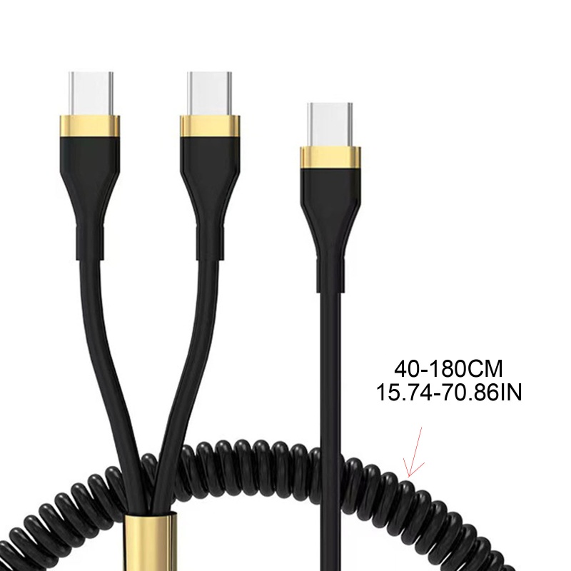 Dây Cáp Sạc Nhanh Chuyển Đổi Type C Sang USB-C / Android 1 Sang 2 Cổng Type C Cho Xe Hơi