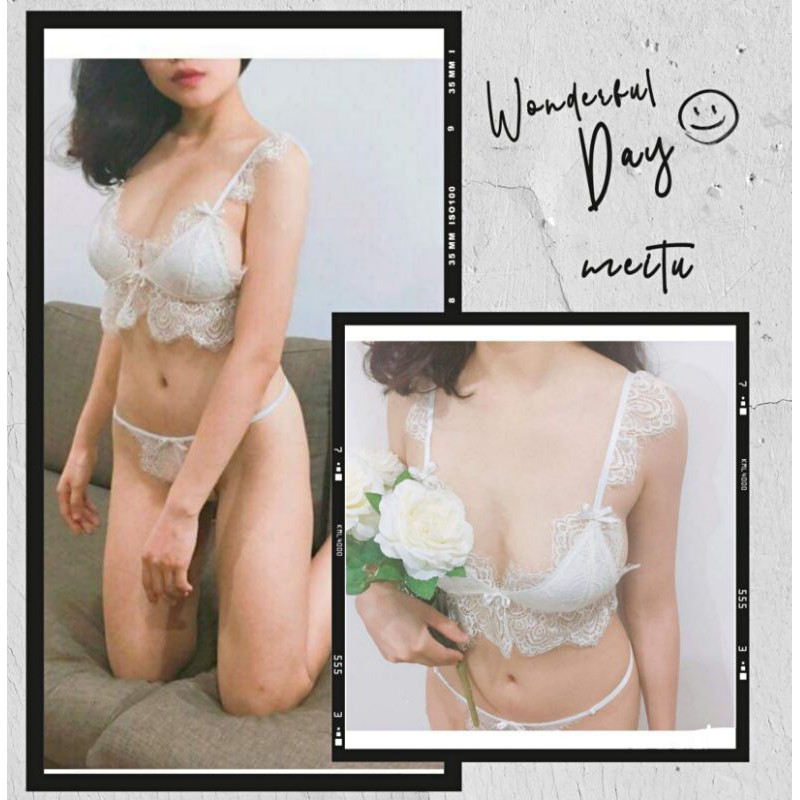 [Mã WASKT304 giảm 15% tối đa 30K đơn 99K] [GIÁ SẬP SÀN] Bộ đồ lót bralette nữ lông mi trắng siêu xinh | BigBuy360 - bigbuy360.vn