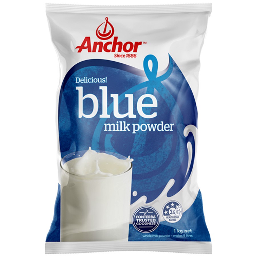 Sữa bột nguyên kem Anchor New Zealand / Anchor Blue Whole Milk Powder 1000g