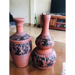 Nậm và hồ lô đựng rượu 1 lít bát tràng .