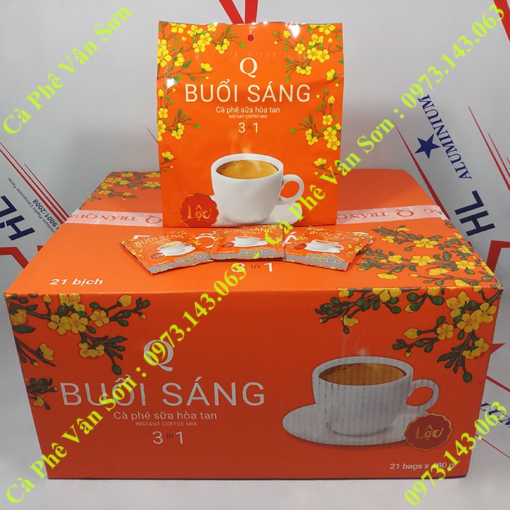 Cà phê sữa Buổi Sáng Trần Quang bịch 480g (24 gói vuông * 20g)