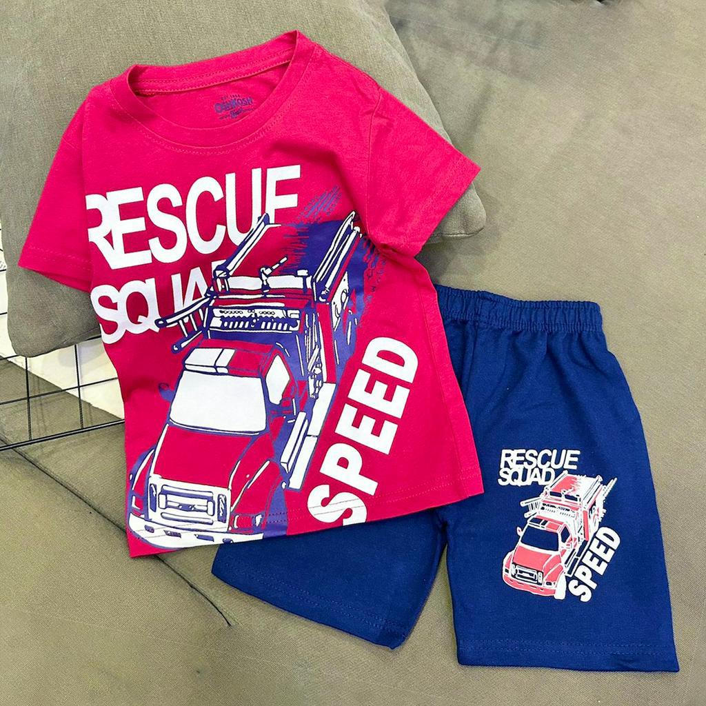 Combo đồ bộ bé trai size đại 11-40 kg set 3 5 bộ quần đùi áo cộc tay cho bé trai thun cotton mặc mát Homie Kids