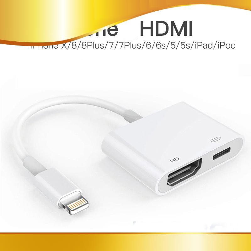 Cáp chuyển đổi từ LIGHTNING TO HDMI kết nối điện thoại Iphone ipad với tivi Full HD 1080P (LOẠI T